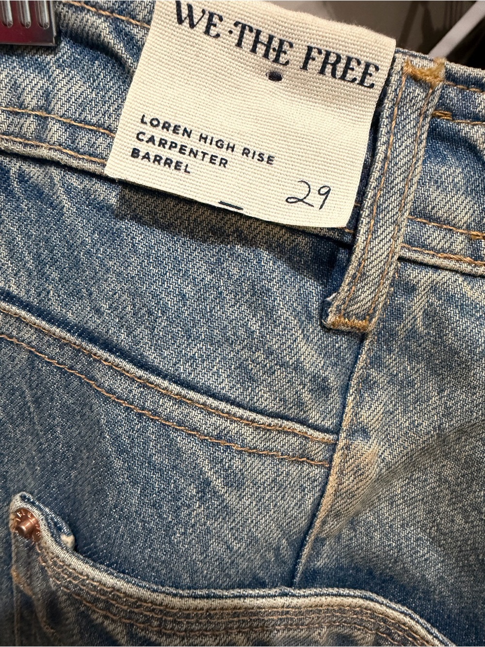 Free People Loren Barrel Jeans in Faded Blue - Picture 6 of 6